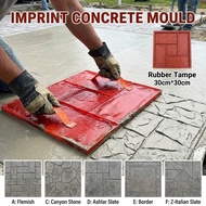 Concrete Imprint Stamp Mold Acuan Simen Corak Lantai Canyon Stone Flemish Slate 30cm Rubber