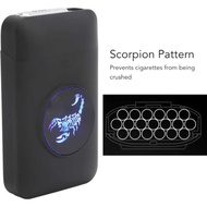 Kotak Rokok Cigarette Case LED with Korek Api Elektrik Model Scorpion