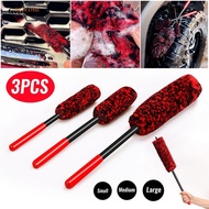 FAVORITEGOODS 3pcs Hub Brush Rim Care Auto Woolies Plush Hub Care Tools