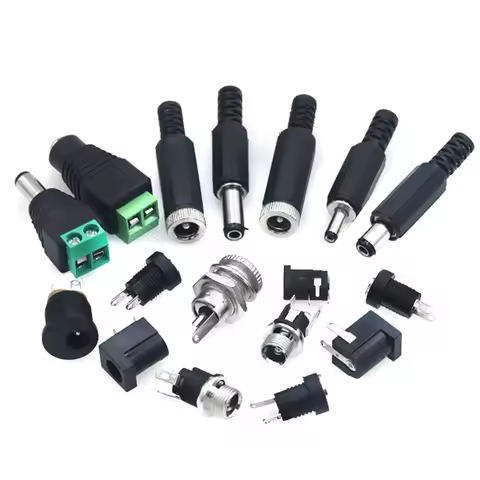 5PCS DC Power Socket Plug DC-005/015/022/025/099 Male and Female Connector 5.5x2.1/2.5mm Round Hole 