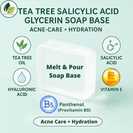 TheGreenAttic Natural Tea Tree Salicylic Acid Glycerin Soap Base Melt and Pour Soap Base Acne Care S