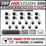HIKVISION CCTV PACKAGE 2MP 32 CHANNEL 21 CAMERA TWO WAY TALK AUDIO 2-WAY TURBO HD AUDIO/