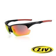 [ZIV ZIV] WINNER Sports Sunglasses-Bright Black Frame/Storm Gray Electric Red REVO (89) TB105001 Sun