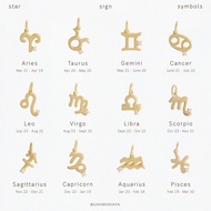 Bloomsnoon จี้ราศี Star Sign Charm (18k gold plated) เฉพาะจี้*