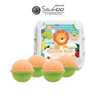 Saboo Bath Bomb Melon 35g Pack 4 pcs - สบู่บาธบอมบ์ - กลิ่นเมล่อน 35 กรัม แพ็ค 4 ชิ้น