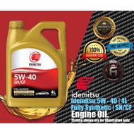 IDEMITSU ENGINE OIL | 5W - 40 4L | FULLY SYNTHETIC | SN / CF | 10,000 KM | JAPANESE TECHNOLOGY