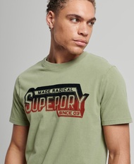 Superdry Organic Cotton Vintage Shadow T-Shirt - Oil Green