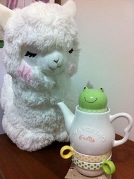 微笑青蛙茶壺連杯套裝（有茶隔、但只有一杯）