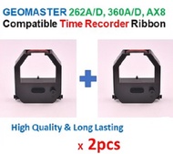 Time Recorder / Punch Card Ink Ribbon for Geomaster 360D / Biosystem / Takawachi / Timi / Olympia / 