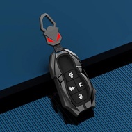 Suezwyu เคสฝาพับโลหะสังกะสีอัลลอย4ปุ่มสมาร์ทป้องกันพวงกุญแจรถสำหรับ Baic Beijing X7 BJ40บวก EX5 EU5 