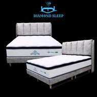 Diamond Stars Night (Pillow Top) Super Single Mattress | Natural Latex, Cool Silver Ions, Back Support, Individual Pocke