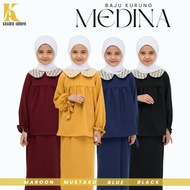 KHAIROL ARRUMI Baju Kurung Budak Perempuan 1-12Y Kids Lace Kanak2 Maroon Mustard Navy Blue Black 2 3