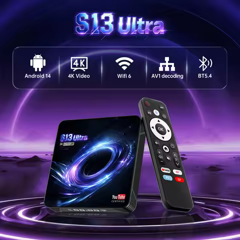 BOXPUT S13 Ultra TV Box Android14 Rockchip RK3539 Quad Core Cortex-A55 4KHDR WiFi6 BT5.4 Smart SetTo