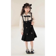 Cream Black Tone Dress With Buttons/G85/630