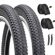 2-Pack Mountain Bike Tires Set: 20/24/26/27.5-inch Folding Replacement Puncture-Resistant Bicycle Ti