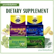 ATC SPIRULLINA/GINGKO BILOBA/GRAPE SEED OIL/FISH OIL 30 SOFTGELS