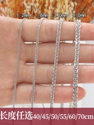 สร้อยคอชั้นดี PT950 ชุบทองplatnium โซ่คอสำหรับผู้ชายและผู้หญิง โซ่เสื้อกันหนาว หนา ยาว หลากหลายสไตล์