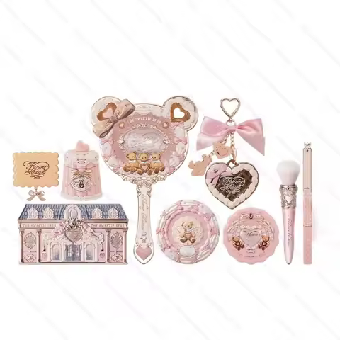 FLOWER KNOWS Sweet Treats Full Face Set Makeup Gift Set All In Shimmer Eye Shadow Palette Blush Powd