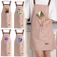 Standard Style Apron With Buttons Beautiful Polyester Fabric Waterproof Cloth For Chefs 3D Set