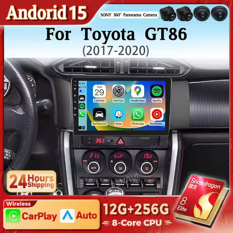 Android 15 Carplay Auto WIFI+4G For Toyota GT 86 For Subaru BRZ 2012-2016 Multimedia Car Radio Playe