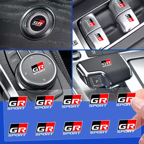 Car Steering Wheel Door Handle Car Interior Sticker Decal For Toyota GR Sport Gazoo Racing Yaris 86 