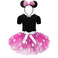ZZOOI 1-6 Year Baby Girl Dress Toddler Kids Minnie Dots Dress Mickey Costume Children Carnival Birth