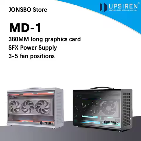 UPSIREN MD-1 ITX computer case，Support SFX power supply/ITX motherboard/graphics card（L） ≤380mm/Side