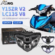 YAMAHA Y15 HEADLAMP LAMPU Y15 V2 HEADLIGHT LC V8 LED HEAD LAMP Y15ZR LC135 LAMPU DEPAN LED HEADLAMP 