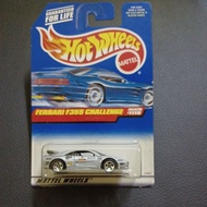 HOT WHEELS FERRARI F355 CHALLENGE, OLD CARD, METAL BASE