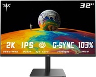 KTC 32 Inch 2K Monitor, 1440P IPS Computer Monitor, 75Hz Frameless QHD PC Monitor for Office & Gamin