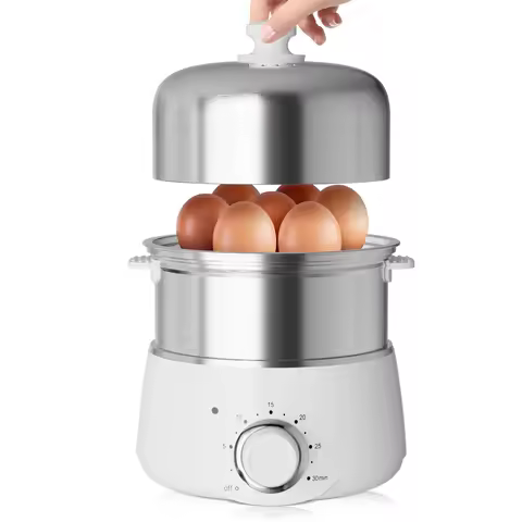 Egg Cooker - CACHOO 14-Egg Capacity Electric Hard Boiled Stainless Steel Egg Cooker with 30-Min Time
