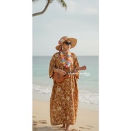 (A) Aloha Hawaii Beach fashion Spring And Summer Dress Long Dress Beach Baju Pantai 🦋 DRESS