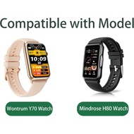 Compatible for Wontrum Smart Watch Bands, 18mm Soft Silicone Magnetic Buckle Sport Replacement Strap