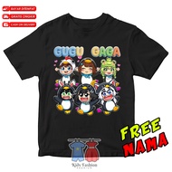 CUTE PENGUIN GUGU GAGA CHILDREN'S T-SHIRT GUGU GAGA PENGUIN CHILDREN'S T-SHIRT/ FREE NAME