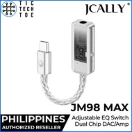 JCALLY JM98 MAX Adjustable EQ/Sampling Flagship USB C to 3.5mm Aluminum Audio DAC/Amp Adapter Cable