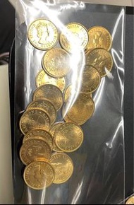 香港英女皇七80年代時期未流通出街閃亮UNC壹角1毫硬幣