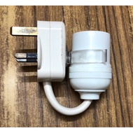 3Pin 13A Plug Top C/P E27 Holder & Philips 14Watt PLCE DL E27