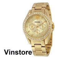 [Vinstore] Fossil Riley Multi-function Gold Tone Stainless Steel Analog Quartz Women Watch ES3203P ES3203