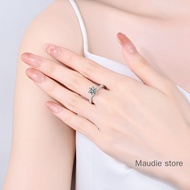 Real Moissanite Women Ring Flawless 1.0ct 6 Claw Twisting Wedding Ring Engagement Valentine's Day Wo