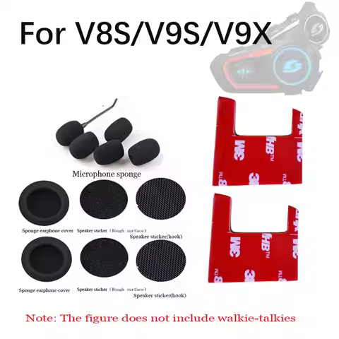 For VIMOTO V8S/V9S/V9X Bluetooth headset accessory sponge cover and double-sided adhesive tape