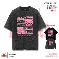 MACDEER BLACKPINK DEADLINE Oversize slimfit washed tshirt longsleeve black t-shirt BLACKPINK-31