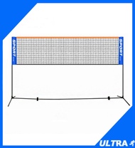 Portable Badminton Net Set Stand Rack Court Outdoor Sport Tennis Volleyball Sepak Takraw Jaring Peng