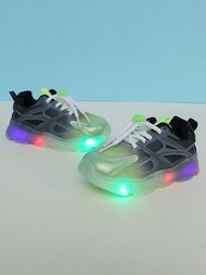 時尚LED發光運動鞋，可愛柔軟鞋底，兒童戶外活動舒適防滑休閒鞋