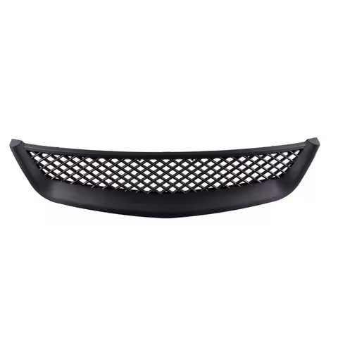 A70M-Glossy Black Front Engine Hood Mesh Grille Bumper Racing Grill For Honda Civic JDM Type R 2001-