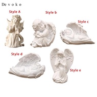 Devoko Angel Statue Resin Angel Figurine Angel Sculpture Angel Resin Figurine Ornament for Bookshelf