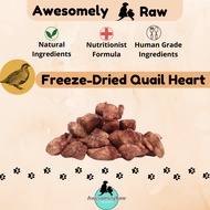 Freeze-dried Quail Heart Pet Snack Pet Dog Cat Treats Awesomely Raw