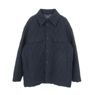 FENDI FF壓花襯衫外套 其他外套 FW1286AQMO 羊毛 尼龍 棉/聚酯纖維 海軍藍 二手 男款