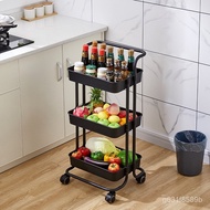 Household Kitchen Portable Trolley Rack Baby Products Bedroom Iron Storage Rack Living Room Snack Rack