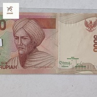 uang 5000 rupiah edisi imam bonjol tahun 2001/2011 missprint tinta tembus UNC