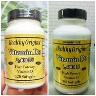 (Healthy Origins) Vitamin D3 2 400 IU 120 Softgels D3 D3